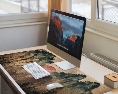 Bureau mat Zonsondergangbos