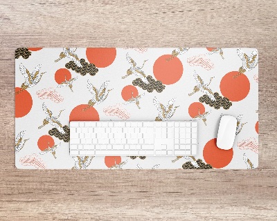 Bureau onderlegger Kranen Wolken Stippen