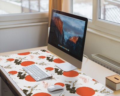 Bureau onderlegger Kranen Wolken Stippen