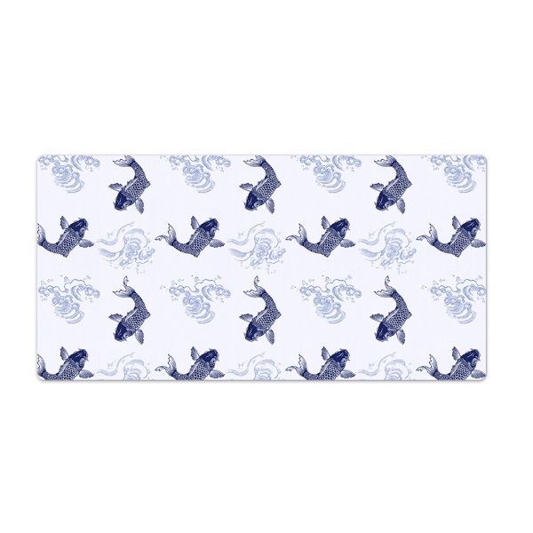 Onderlegger bureau Blauwe Koi-vis
