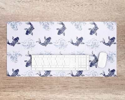 Onderlegger bureau Blauwe Koi-vis