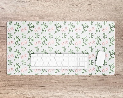 Bureau mat Bamboe en bloemen