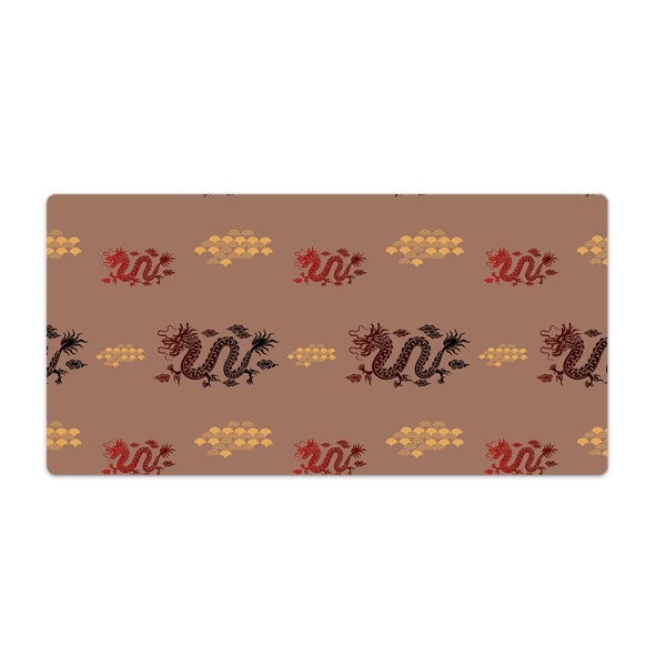 Bureau mat Aziatisch drakenpatroon