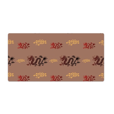 Bureau mat Aziatisch drakenpatroon