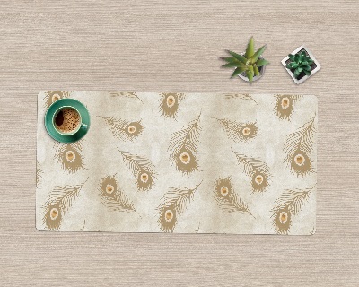 Bureau onderlegger Samenstelling van pauwenveren