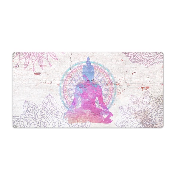 Bureau mat Boeddha vergezeld door een mandala