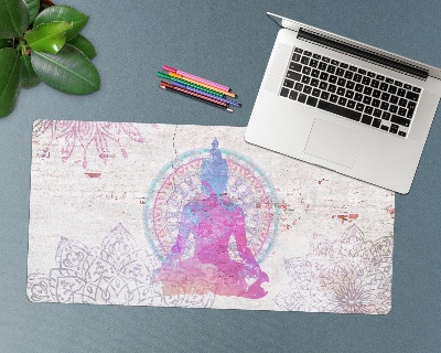 Bureau mat Boeddha vergezeld door een mandala