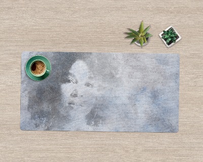 Onderlegger bureau Vrouwengezicht