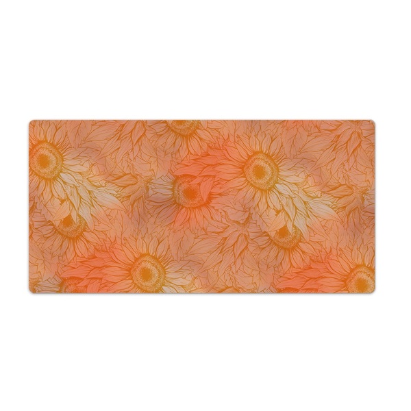 Bureau mat Zonnebloembloemen