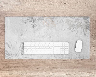 Bureau mat Grijs beton en bloemen
