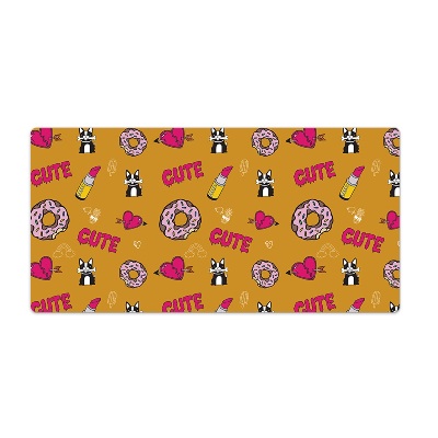 Bureau onderlegger Meisjesachtige doodle