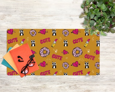 Bureau onderlegger Meisjesachtige doodle