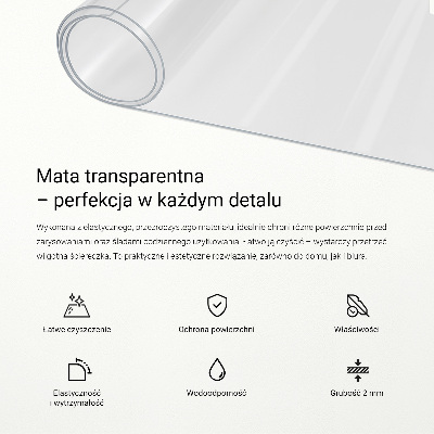 Zacht glas voor op het bureau