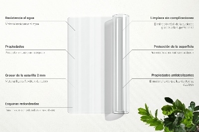 Zacht glas voor op het bureau