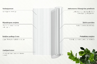 Zacht glas voor op het bureau
