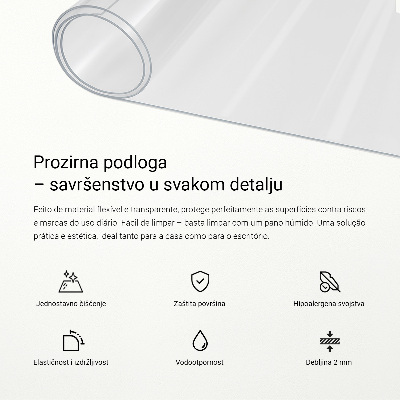 Zacht glas voor op het bureau