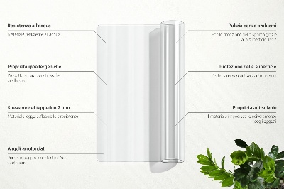 Zacht glas voor op het bureau