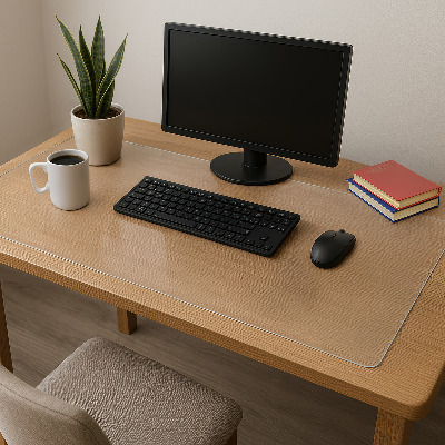 Zacht glas voor op het bureau