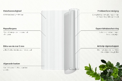 Zacht glas voor op het bureau