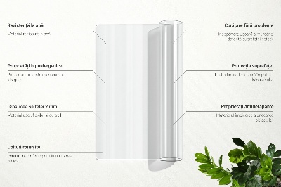 Zacht glas voor op het bureau