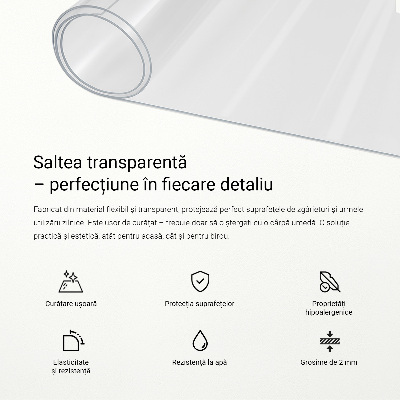 Zacht glas voor op het bureau