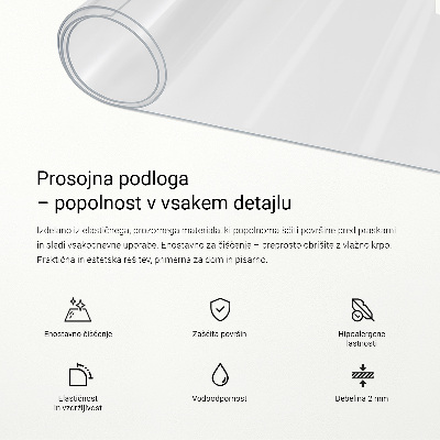 Zacht glas voor op het bureau