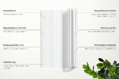 Zacht glas voor op het bureau