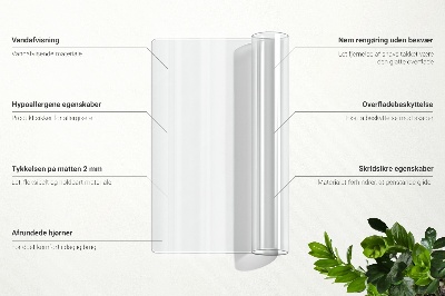 Zacht glas voor op het bureau