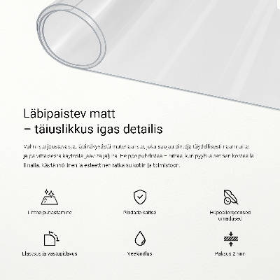 Zacht glas voor op het bureau