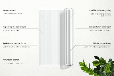 Zacht glas voor op het bureau