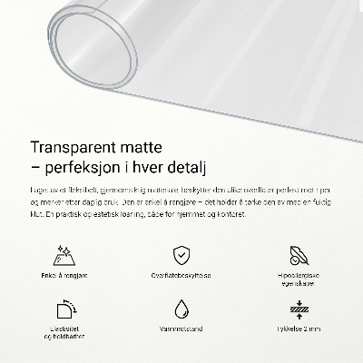 Zacht glas voor op het bureau