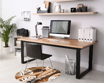 Ronde vloerbescherming Monstera jungle afrika