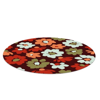 Ronde stoel mat Wilde bloemen