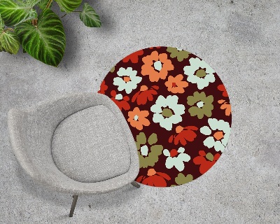 Ronde stoel mat Wilde bloemen