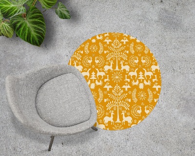 Ronde vloerbescherming Patroon van wilde dieren