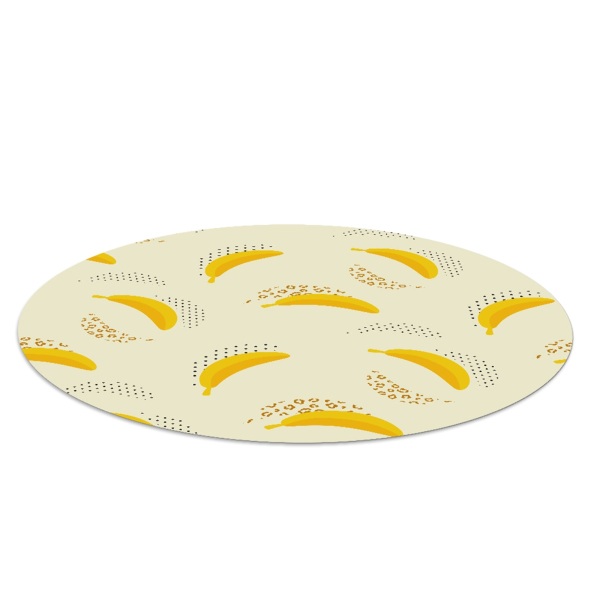 Ronde vloerbescherming voor bureaustoel Bananen stippen patches