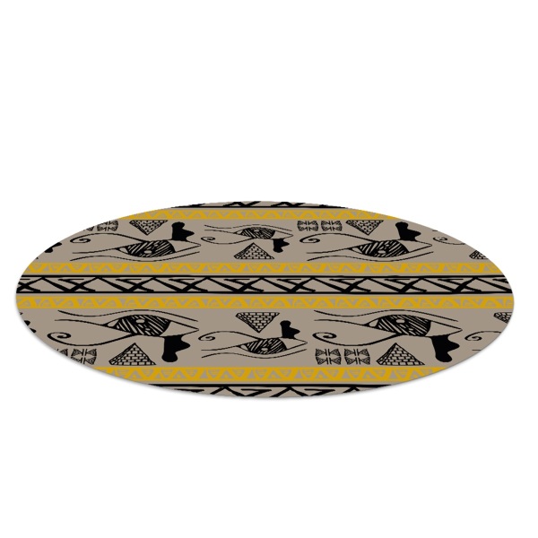 Ronde vloerbescherming voor bureaustoel Egyptische hiërogliefen