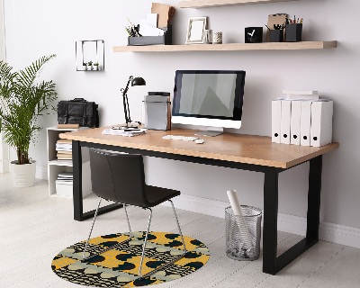 Ronde stoel mat Tulpen borduurpatroon