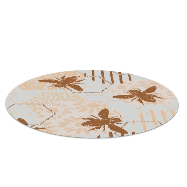 Ronde vloerbescherming Bijenbloemen honing