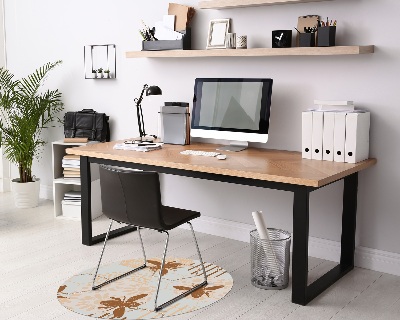 Ronde vloerbescherming Bijenbloemen honing