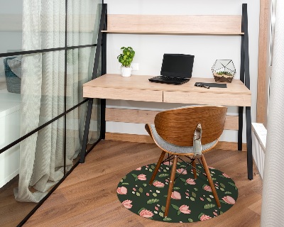 Ronde vloerbescherming Roze waterlelies