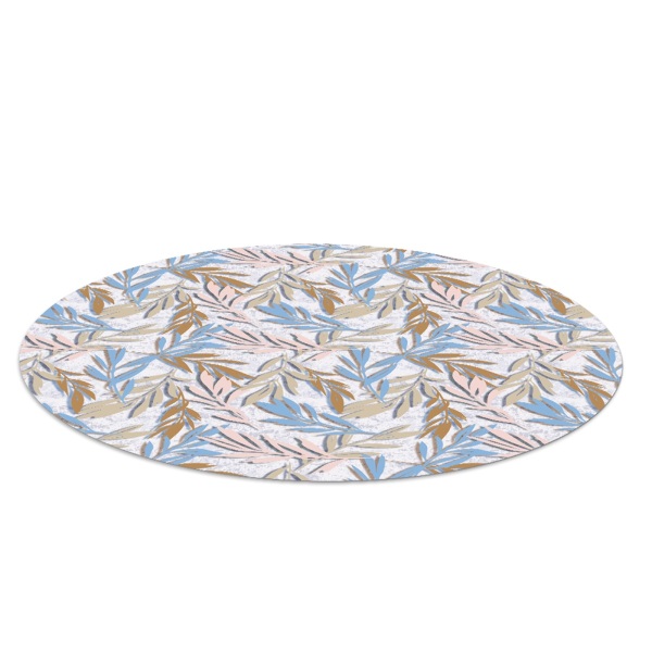 Ronde vloerbescherming voor bureaustoel Pastelkleurige bladeren