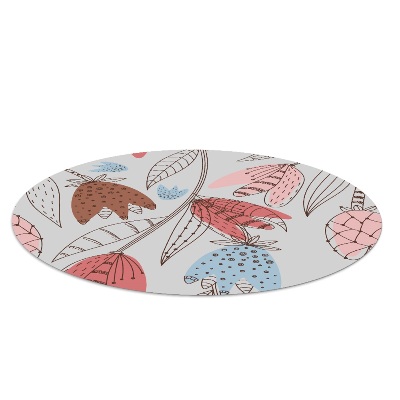 Ronde stoel mat Bloemen omtrek