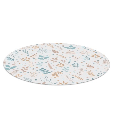 Ronde vloerbescherming Kleine bladeren