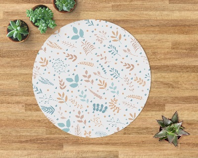 Ronde vloerbescherming Kleine bladeren