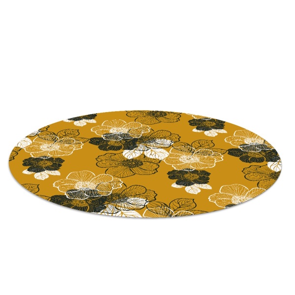 Ronde stoel mat Bloem omtrek