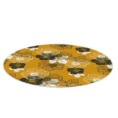 Ronde stoel mat Bloem omtrek