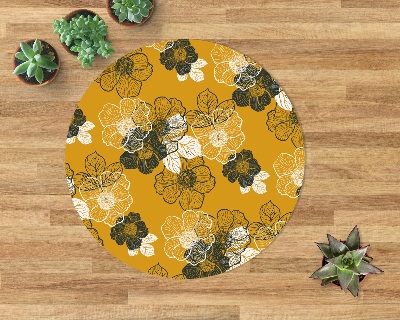 Ronde stoel mat Bloem omtrek