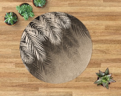 Ronde vloerbescherming Bladeren en hout