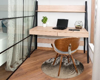 Ronde vloerbescherming Bladeren en hout